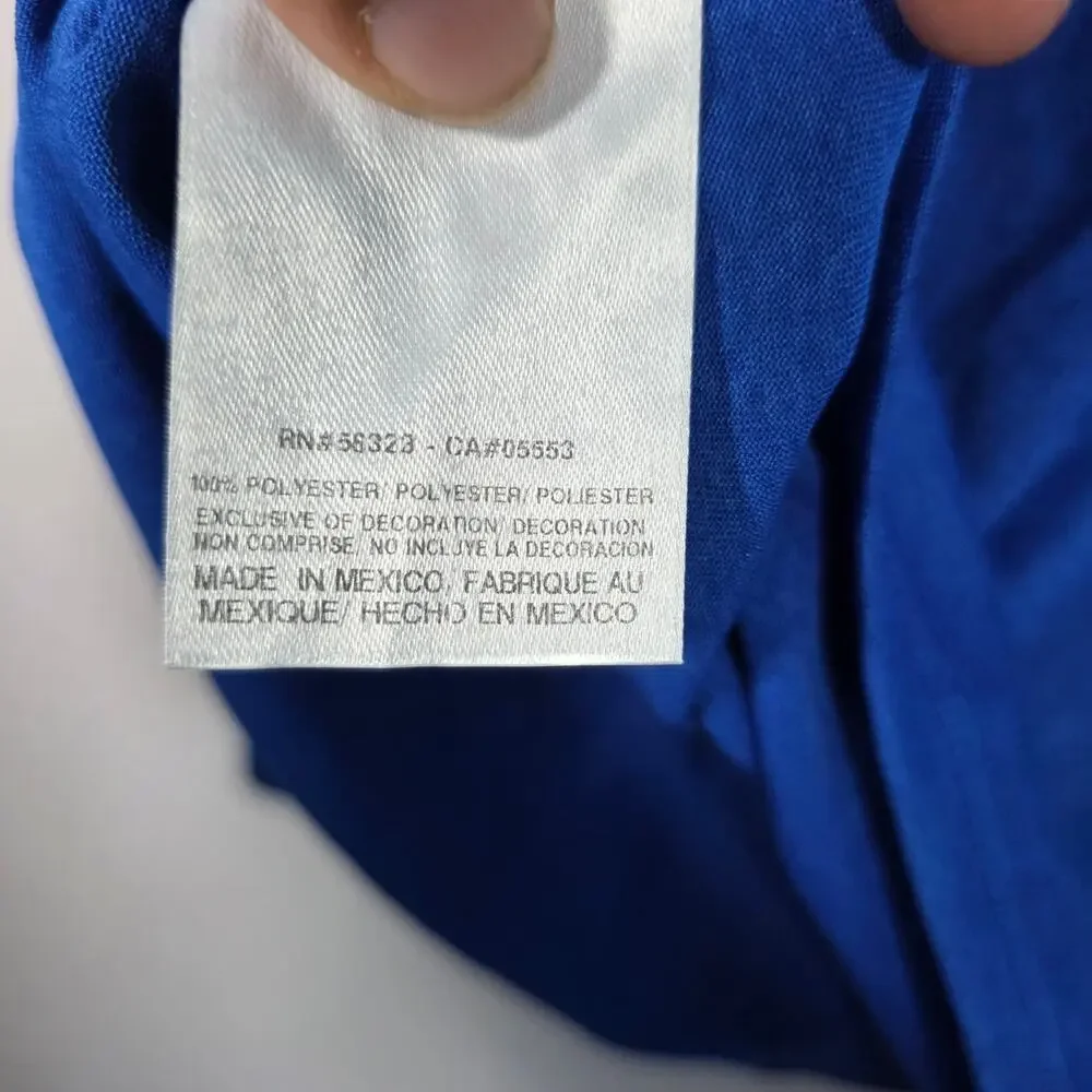 Nike Dri-FIT Long Sleeve Athletic Shirt Blue Mens M Running Training